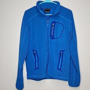 Marmot Men's Blue Full Zip 3-Pocket Fleece Jacket Sweater Size S Blue